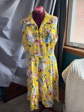 Dolly & Dotty sleeveless floral A-line dress
